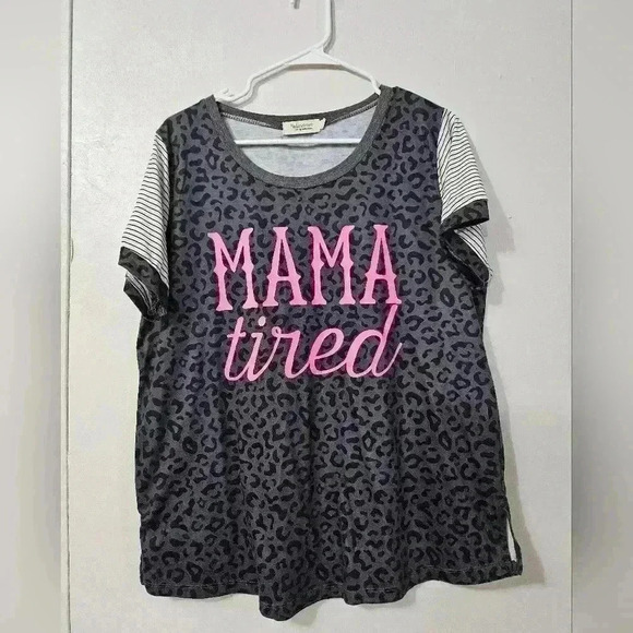 NWOT- mama tired short sleeve tee! - Picture 1 of 3